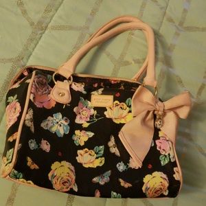 Vibrant floral Betsey Johnson hang bag